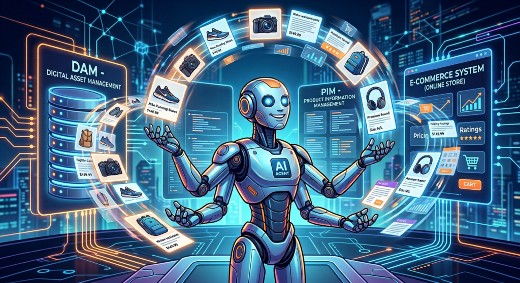 Is Your DAM Ready for Agentic AI? 1 AI agents orchestrates image data between DAM, PIM and e-com